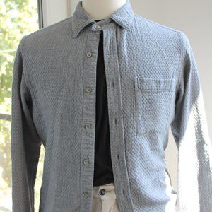 Men's Banana Republic Small Quilted Texture Over Shirt Button Down Long Sleeve